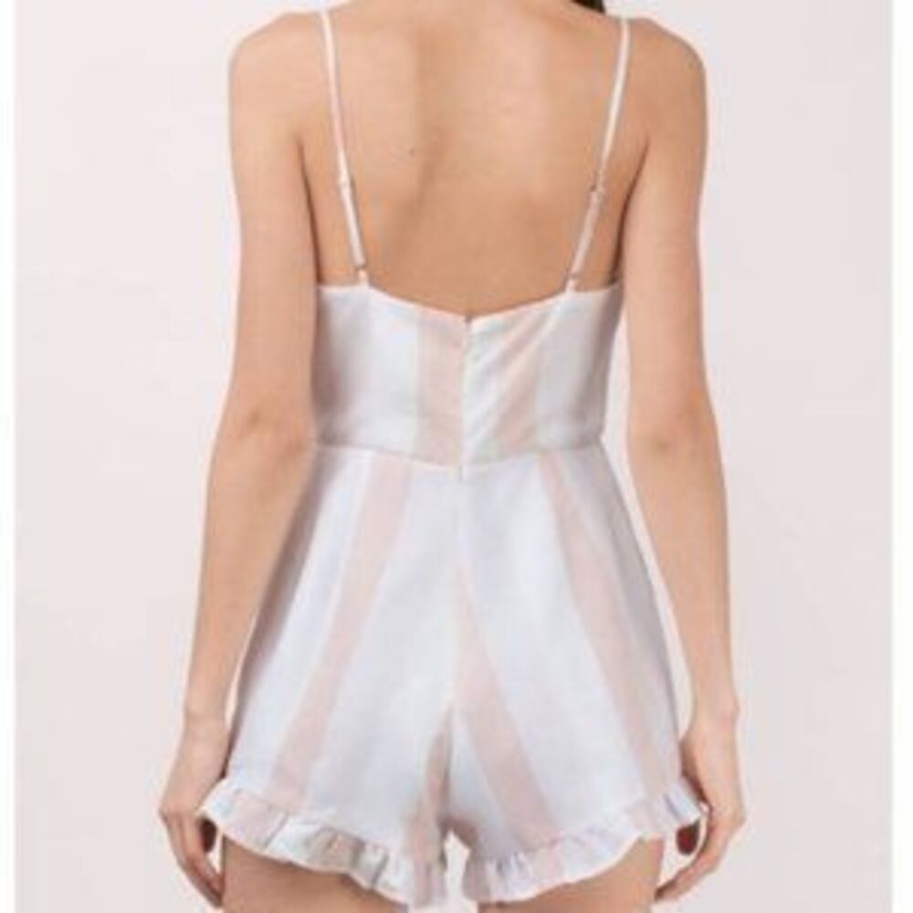 ZARA Pink Striped Print romper